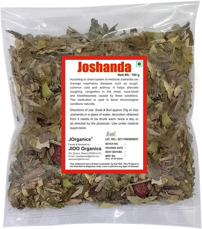 J Organics Jioo Organic Joshanda-100g - Cold & Cough Joshanda Tea/Kadha Ayurvedic Herbal Immunity Booster