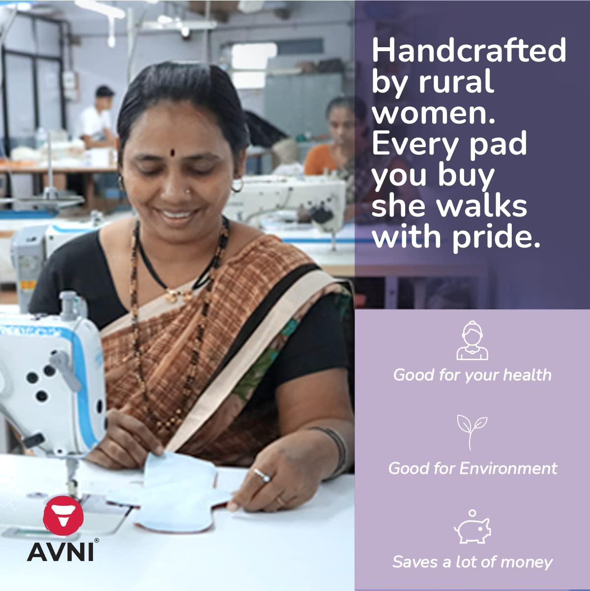 Avni Avni - Fluff Panty Liner | Small - 200MM, Pack of 4 liners + 200 ml liquid detergent | Antimicrobial | Eco-Friendly and Reusable | Spotting Days | Breathable and Comfortable for Women