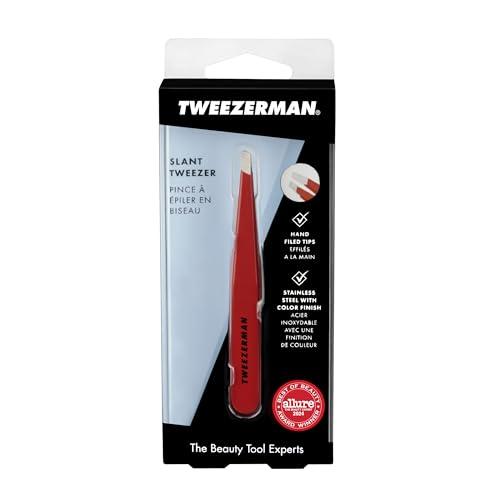 Tweezerman Tweezerman Stainless Steel Slant Tweezer, Signature Red
