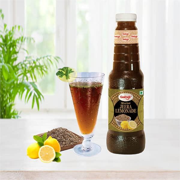 SHREE Guruji Shree Guruji Sugar Free Kesaria Thandai & Jeera Lemonade Sharbat Combo Pack Beverage Refreshing for Summer Lemon Instant Drink (1 Litre))…