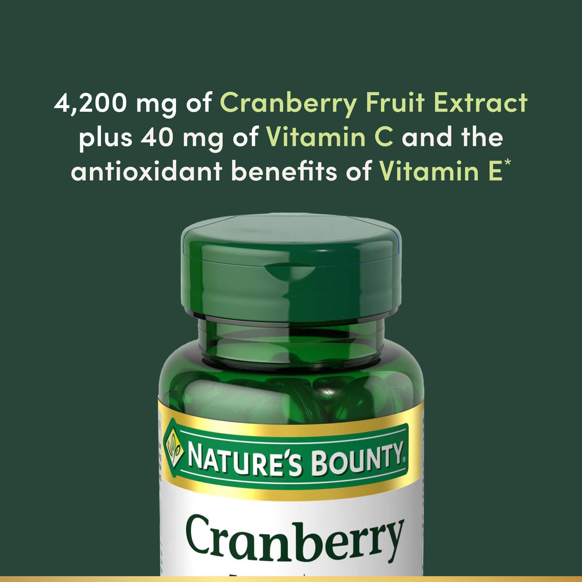 Nature\'s Bounty Nature\'s Bounty Cranberry Fruit 4200 mg, Plus Vitamin C, 120 Softgels : Pack of 1