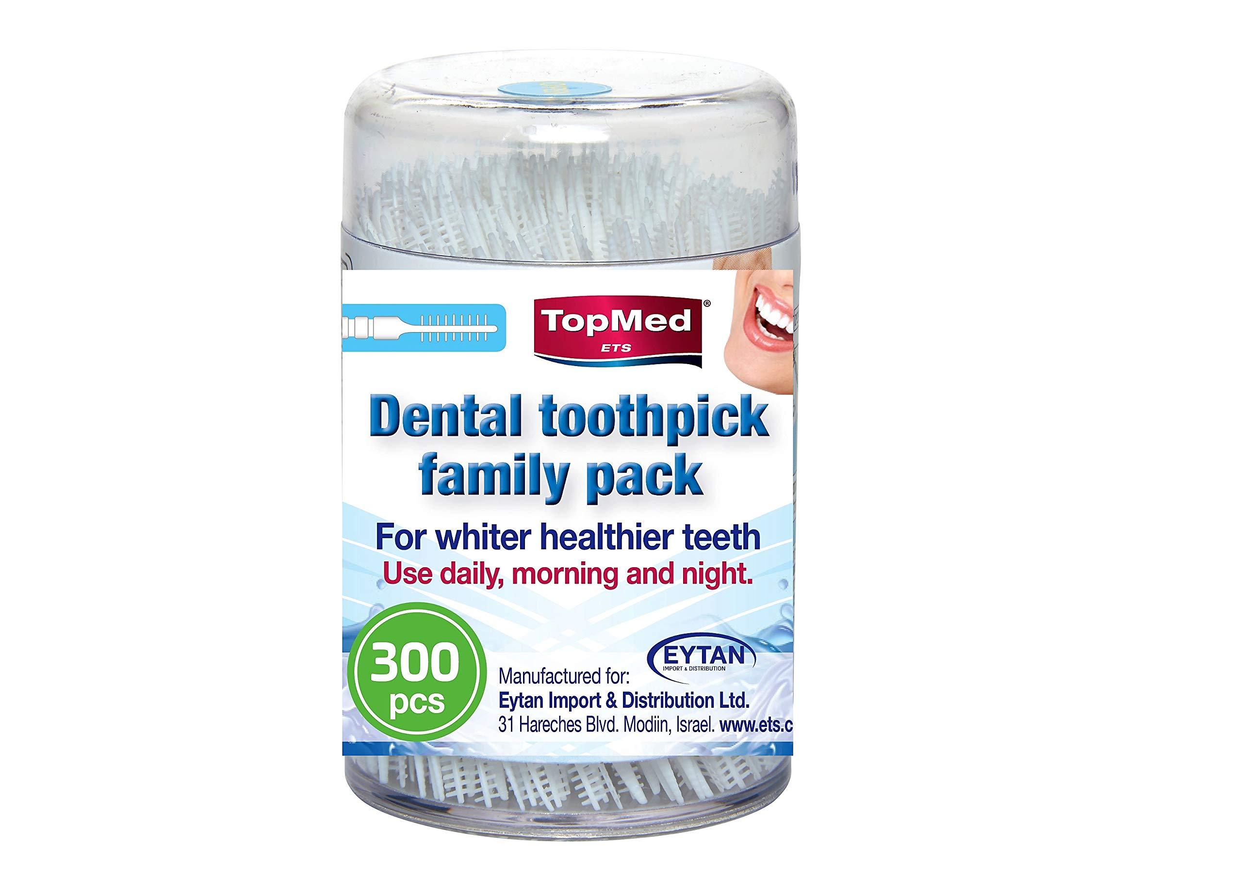 TOPMED ETS Brush Picks Toothpicks Hygiene Sticks (600 Cont)