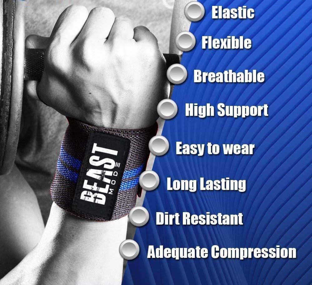 GymWar GymWar Weightlifting Workout Gloves with Wrist Wrap Support for Good Grip, Full Wrist Protection- Suitable for Men and Women- Ideal for Weightlifting, Crossfit Training, Fitness, Pull Ups