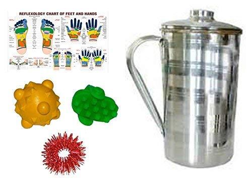 Ramdev Acupressure Ramdev Acupressure Acupressure Magnetic Copper Jug for Diabties, Blood Pressure