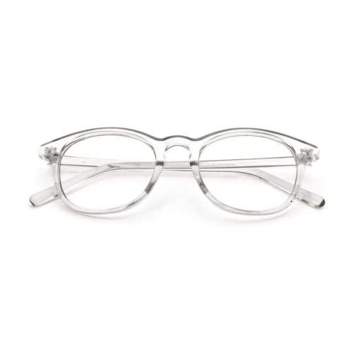 Fancy-Creation Fancy-Creation Premium UV400 Protected Round Anti Glare Reading Glasses Zero Power Computer Glasses For Men & Women (Multicolor) (Transparent)