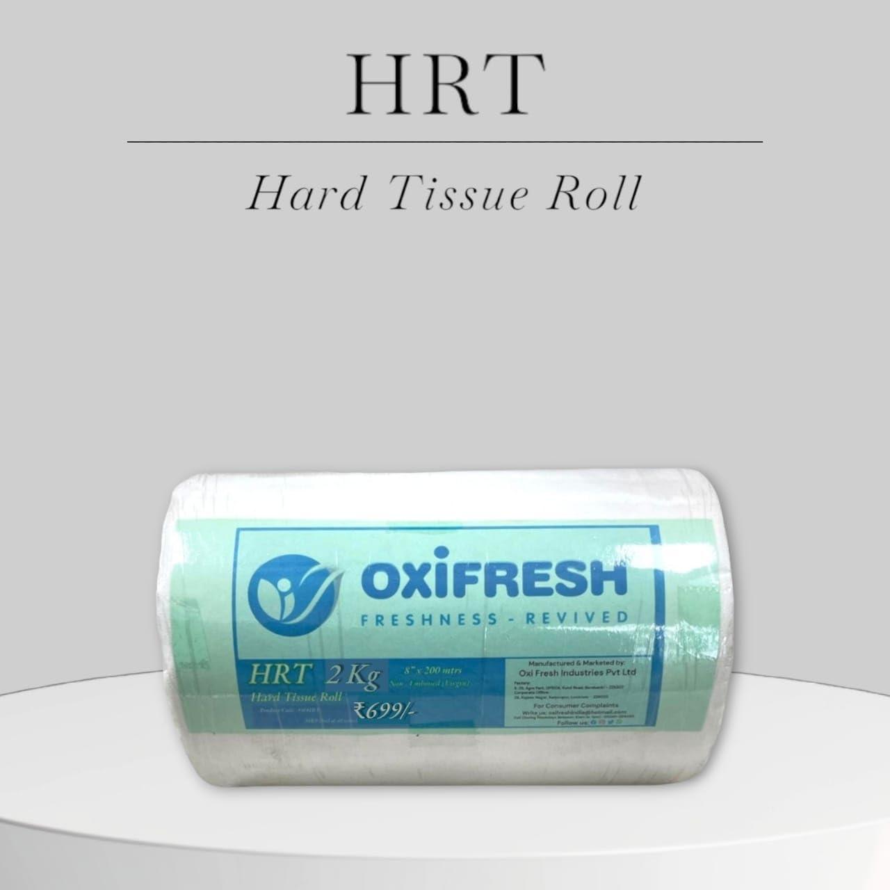Oxifresh OxiFresh HRT Hard Tissue Roll | 40 GSM | 1 ply- 2kg | 200mm Roll width | Non Embossed | Virgin | Hygienic