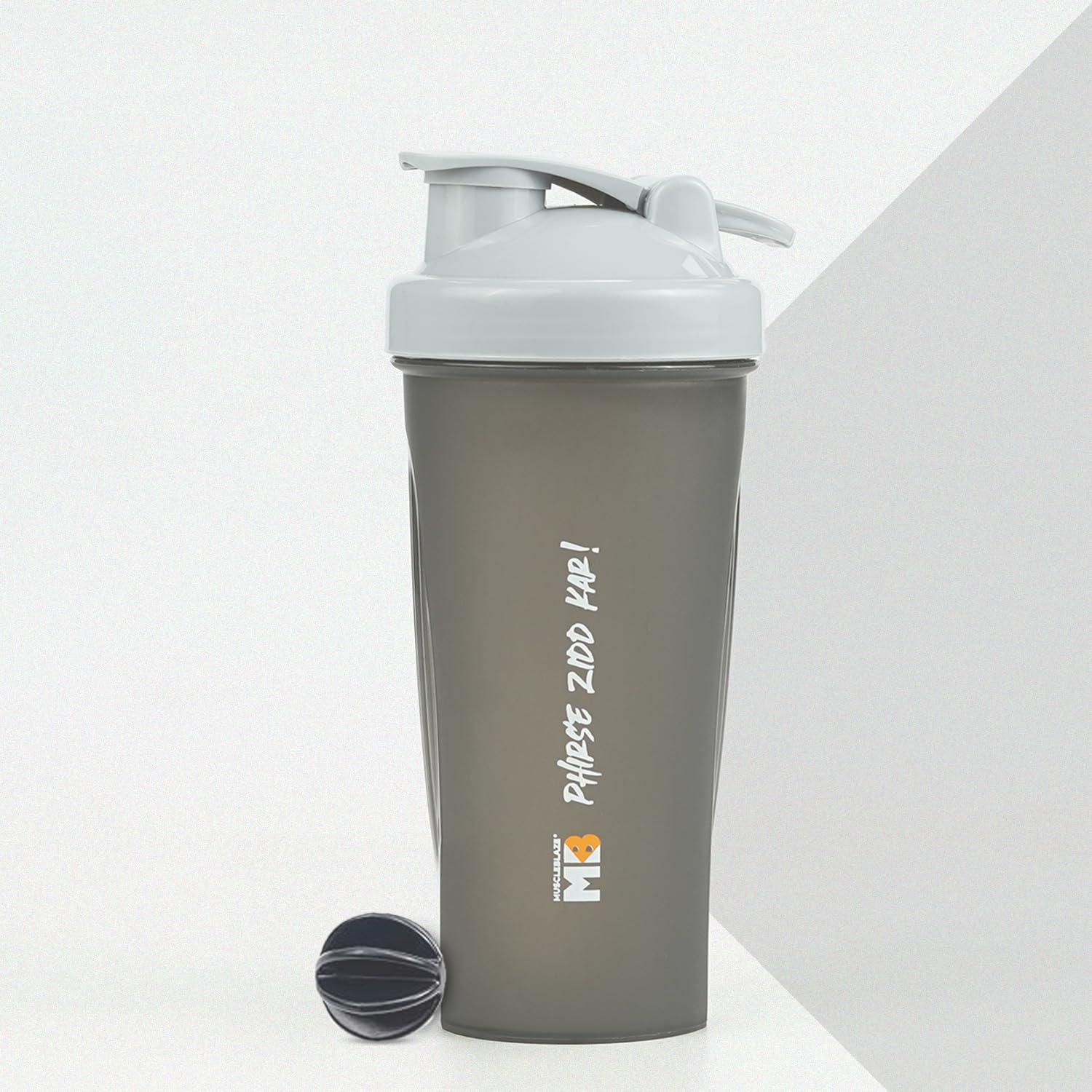 MuscleBlaze MuscleBlaze Shaker (Transparent, 650ml) | Leakproof, BPA-Free Blender Bottle | Ideal for Whey Protein, Preworkout & BCAA Shakes