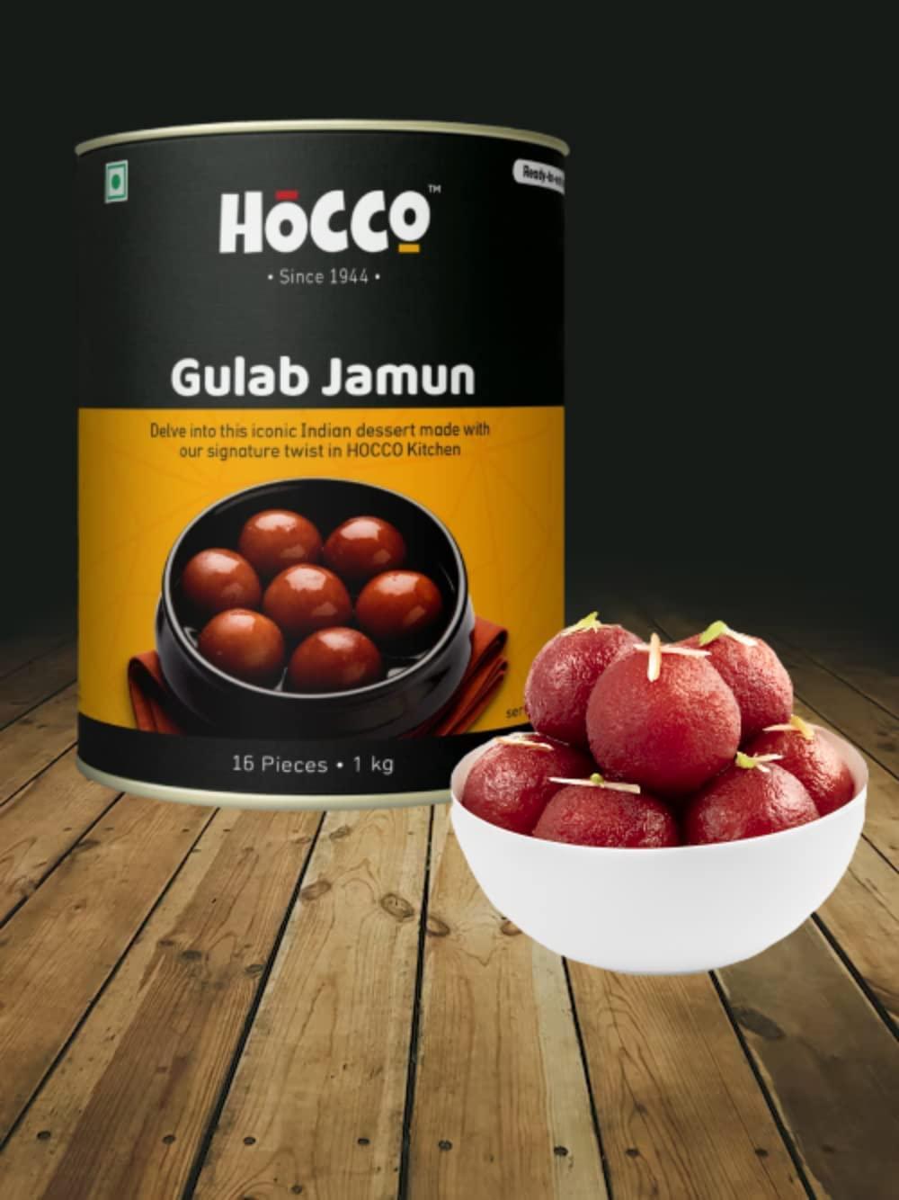 HOCCO HOCCO Ready To Eat Gulab jamun 1 kg | Soft & Delicious | Open & Eat | Pure Veg Sweets | for festival gifting occasions | Mouth-Watering Indian Mithai | No Added Colors, and Preservatives