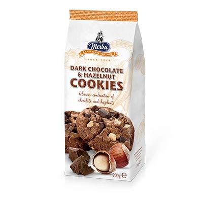 Merba Merba Patisserie Dark Chocolate and Hazelnut Cookies 200g