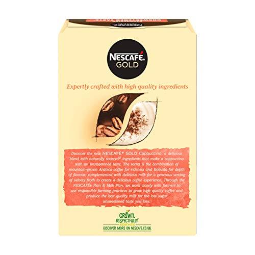 Nescafé Nescafe Gold Cappuccino Unsweetened Taste Sachet Powder, 113.6 Grams