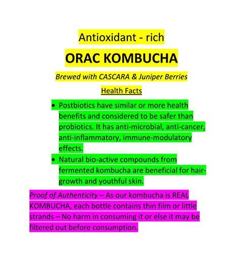 allheal Allheal ORAC Kombucha (2 X 275 ml ) | Infused with Juniper berries | Antioxidant-rich | Brewed with Cascara (highest antioxidant tea in the world) | Craft Styled | Postbiotic Health Drink | Traditionally brewed in HIMALAYAS | Low Sugar | Low calories