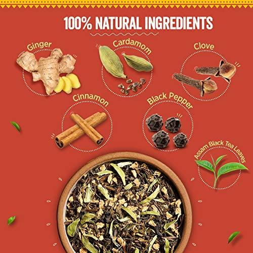 Chaayos Chaayos Masala Tea - Premium Chai Patti With 100% Natural Spices - 1Kg [500 Cups] | Masala Chai Patti | Chai Masala | Assam Tea - Loose Leaves
