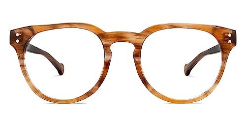 LENSKART BLU LENSKART BLU | Zero Power Blue Cut Computer Glasses | Anti Glare, Lightweight & Blocks Harmful Rays | UV Protection Specs | Tortoise | Men & Women | Large | LB E16064