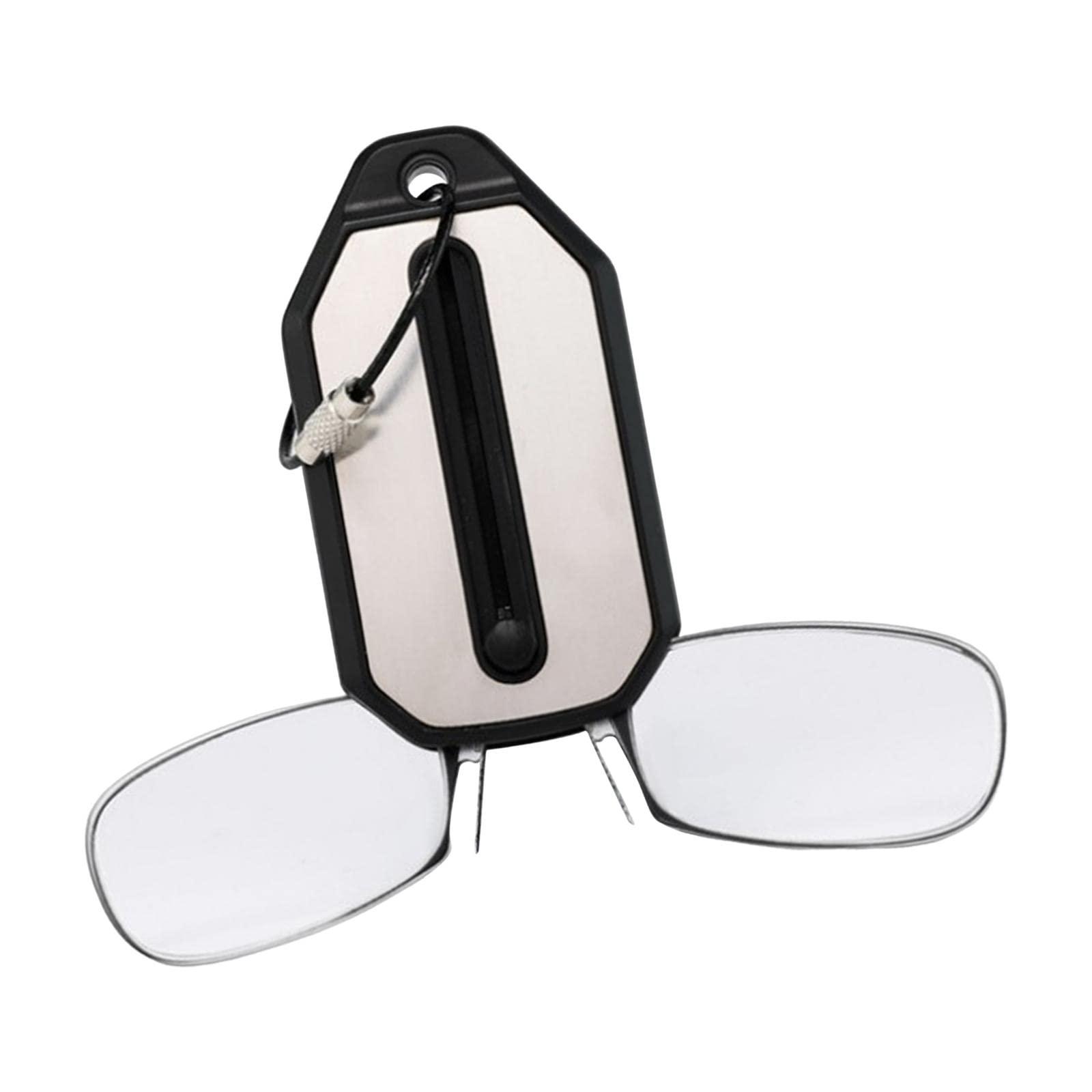 THE STYLE SUTRA THE STYLE SUTRA Keychain Case and Readers Accessory on Nose Readers and Case Black,+200| Vision Care | Reading Glasses