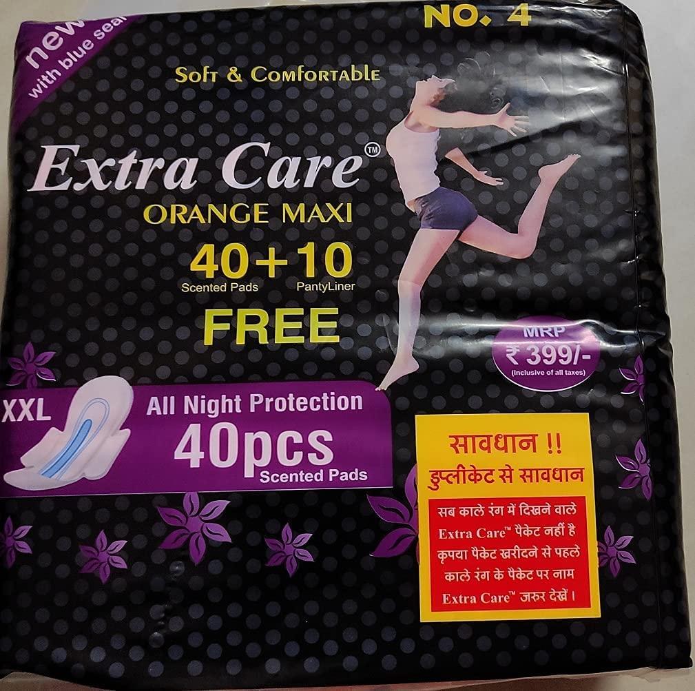 Babul Fashion Original Extra Care XXL Size Pads for Women, Orange Maxi Pads for Womens