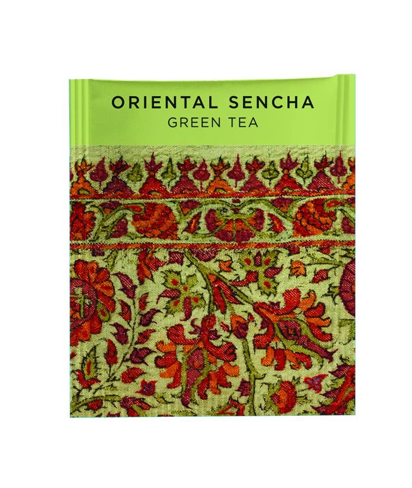 Newby Newby Oriental Sencha Green Tea | 25 Herbal Tea Bags With Carrot, Chamomile Flowers, Marigold Flowers, Natural Mango & Papaya Flavour | 50 gm