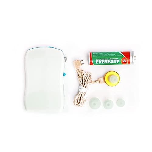 REX SOUND REX SOUND Premium High Power 8 Channel Ear Machine,Easy To Use Hearing Aid, Kaan ki Machine Pocket Model Hearing Aids Machine for Old age, Good Quality Wired Body Level Hearing Aid