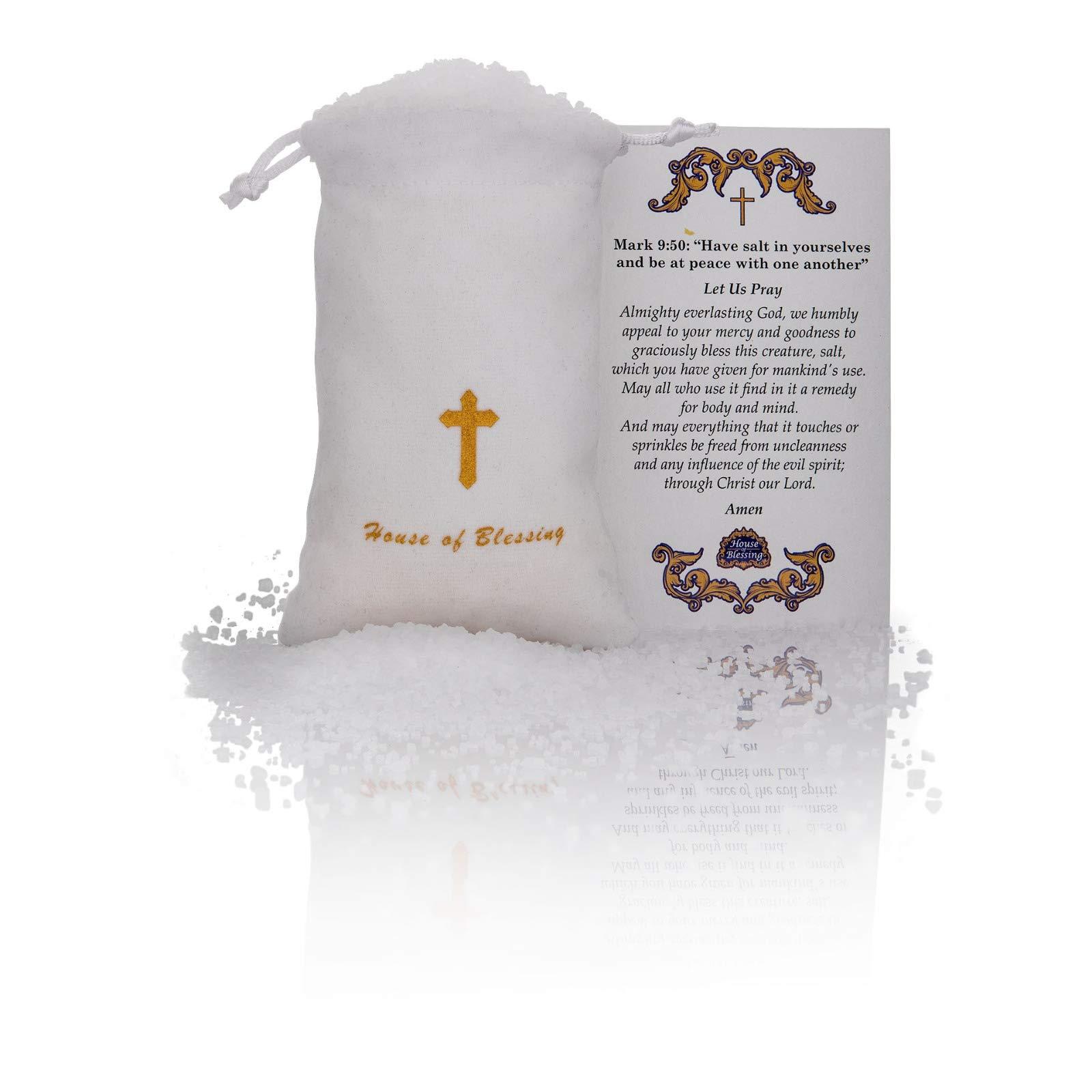 House of Blessing Blessing Salt from The Dead Sea with a Blessing Card (5.3 ounces/150gr)