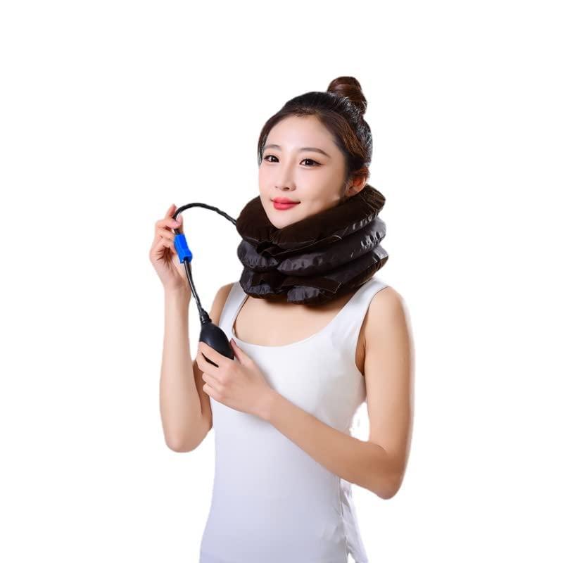 4beauty Therapy 4beauty Therapy Cervical Neck Traction Belt 3 Layer Effective & Fast Pain And Stress Relief Neck Pain Inflatable Neck Stretcher Collar for Men and Women