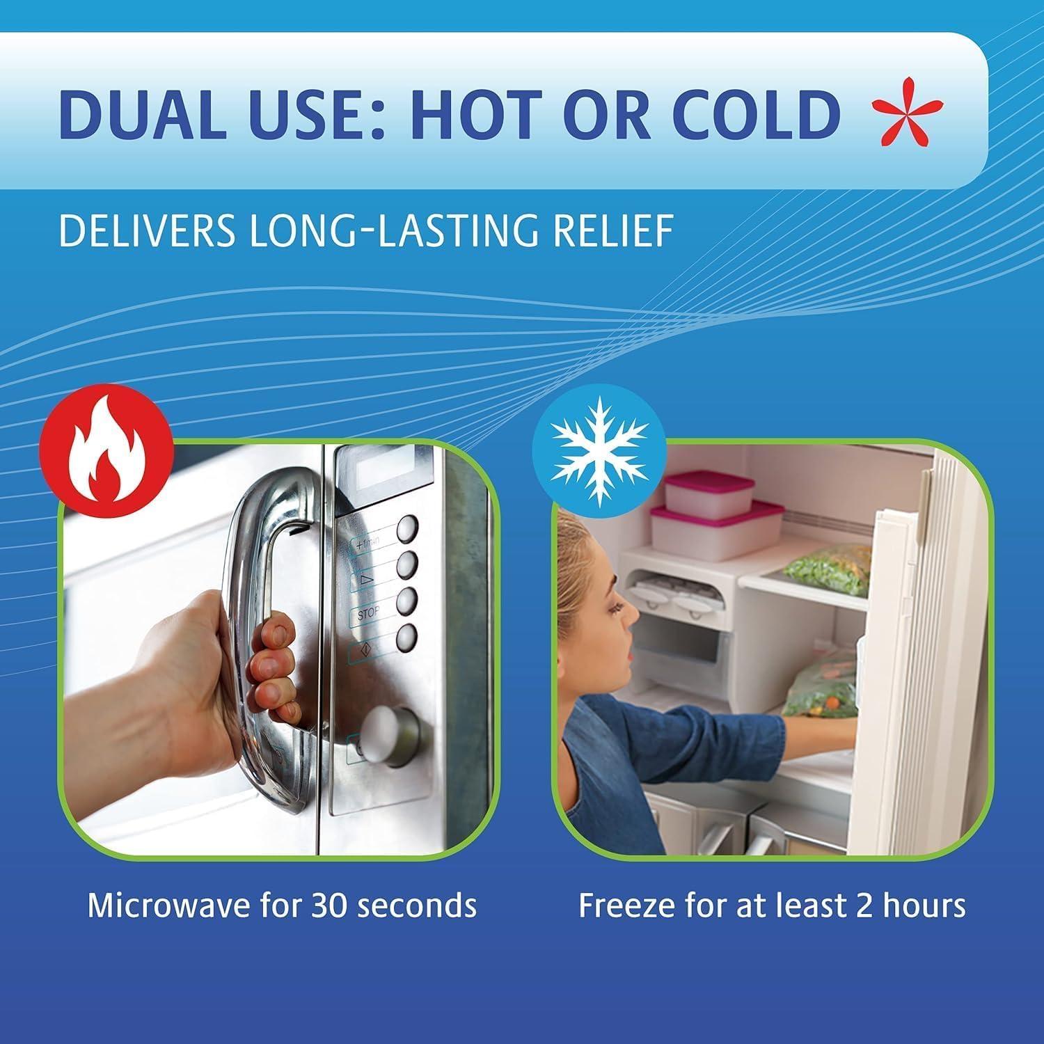 TheraPAQ Flexible Ice Pack with Wrap for Hot & Cold Therapy - Reusable Gel Pack for Pain Relief | Great as Heat or Ice Pack for Back Waist Shoulder Neck Ankle Calves and Hip (Large-size pack: 14 X 6 )