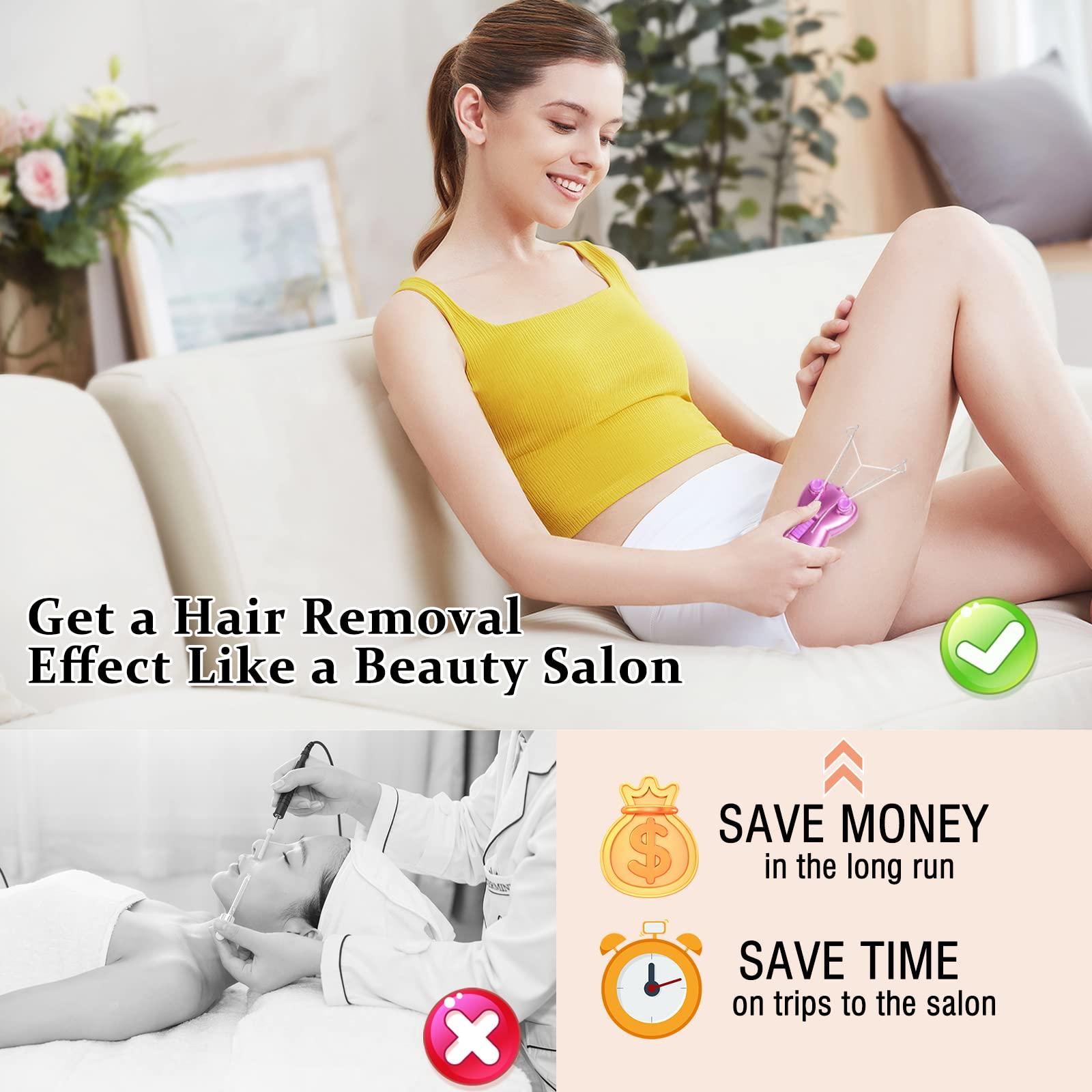 TFW ECVISION Electric Shaver Ladies Epilator Facial Hair Epilator Facial Hair Remover Pull Faces Delicate Beauty Epilator Pull Face Device Depilation (Pink)