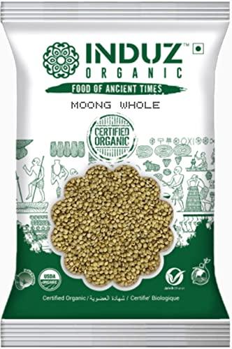 INDUZ ORGANIC Induz Organic Moong Dal Green Whole, 500g (Pack of 1)