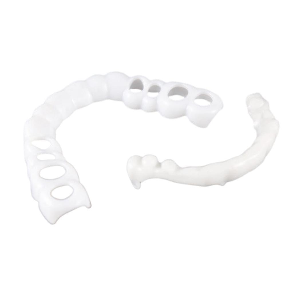 THE STYLE SUTRA THE STYLE SUTRA 1Pair Silicone Upper/Lower False Teeth Dental Veneers Dentures Fake Tooth 02