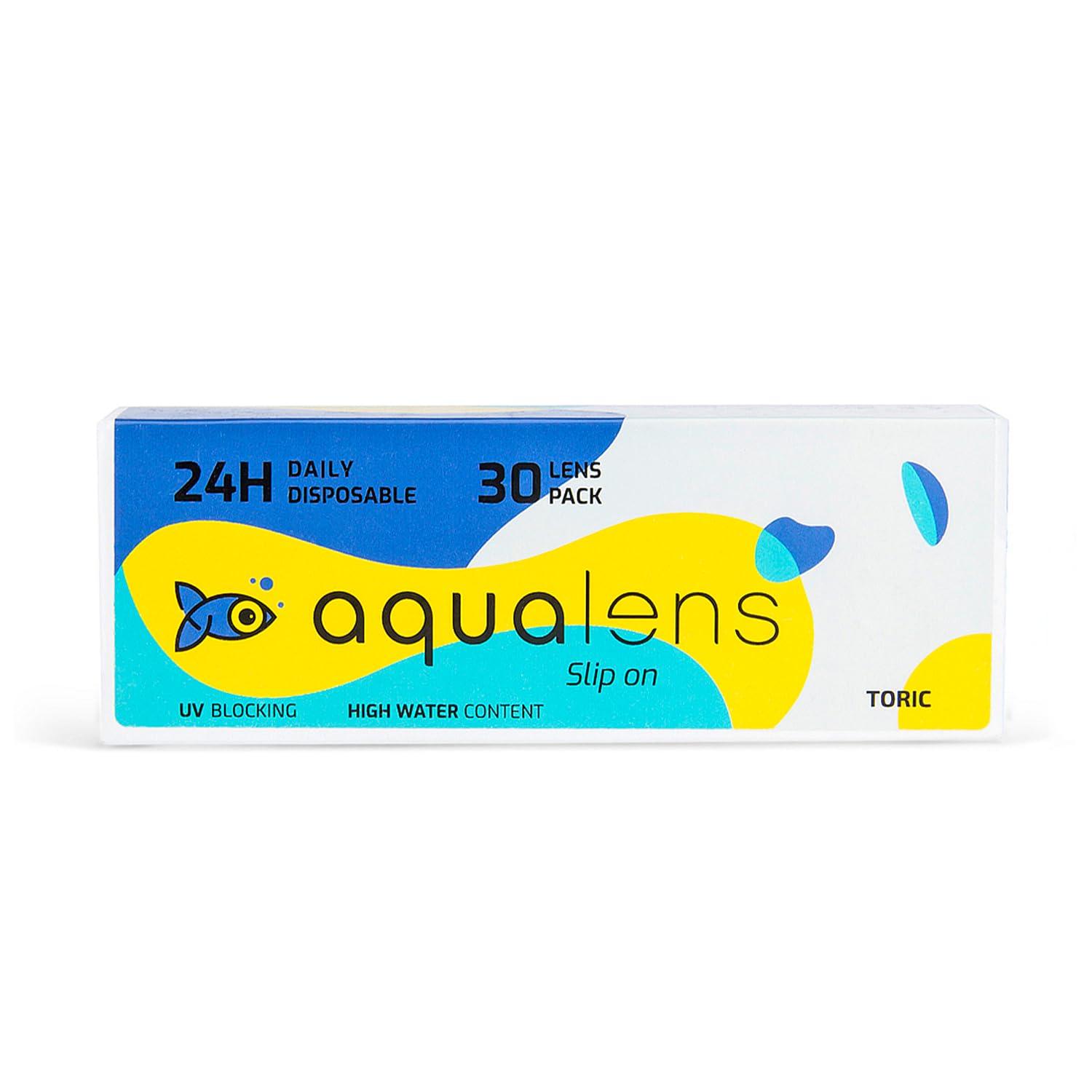 AQUALENS CONTACT LENSES Aqualens 24 H Daily Disposable Toric Contact Lens (30 Lenses/Box) (Spherical :-6, Cylinderical :-1.25, Cylindrical Axis :90 Degree)