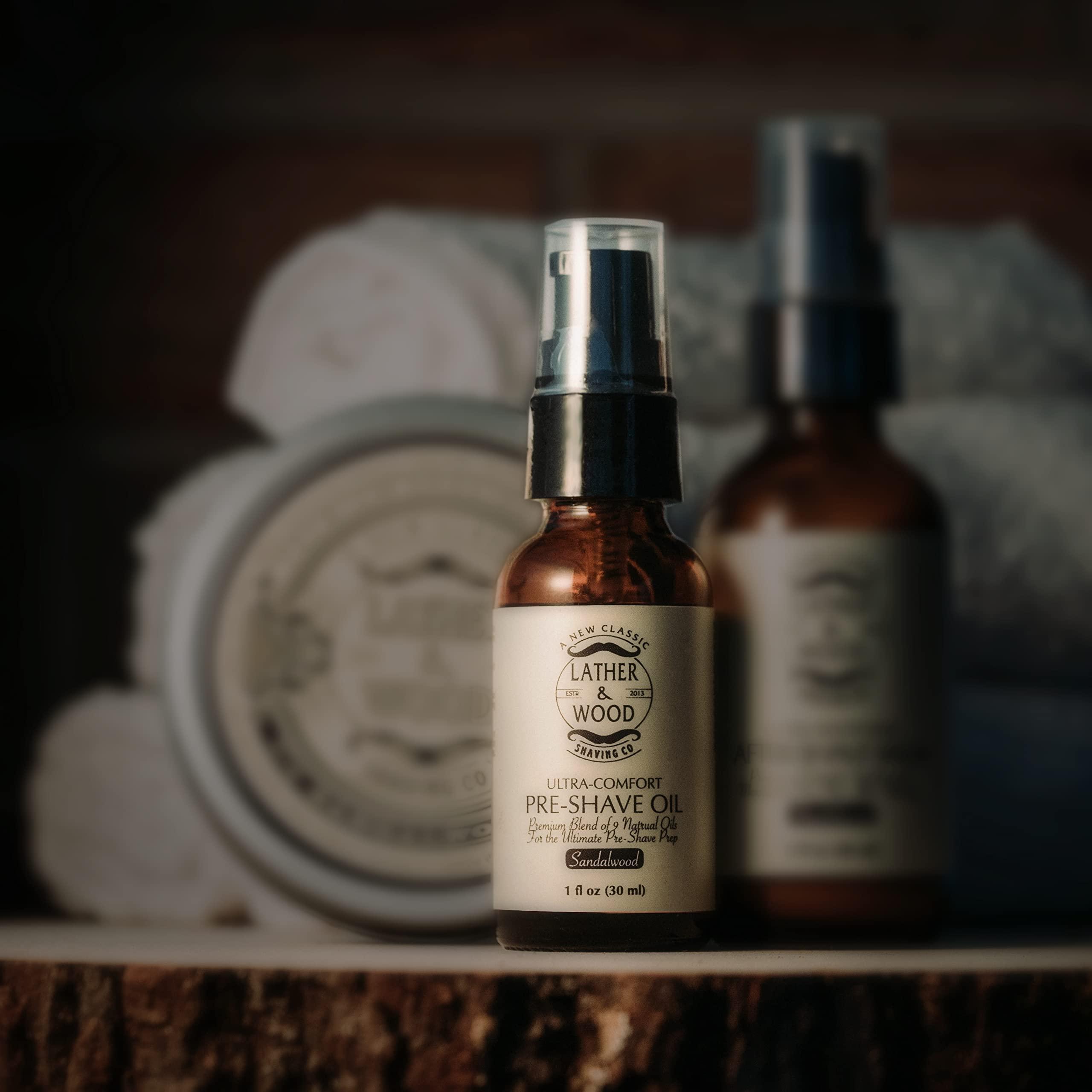 Lather & Wood Shaving Co Lather & Wood Shaving Co. Sandalwood Effortless Smooth Irritation-free Pre-Shave Oil
