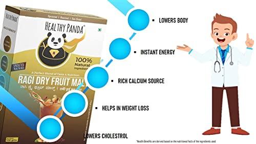 HEALTHY PANDA HEALTHY PANDA Organic Sprouted Ragi Dry Fruit Malt / Sprouted Ragi Health Mix(Health Mix) (Ragi Drink) (Sprouted Millet Mix)- 300 g (100 g x 3)