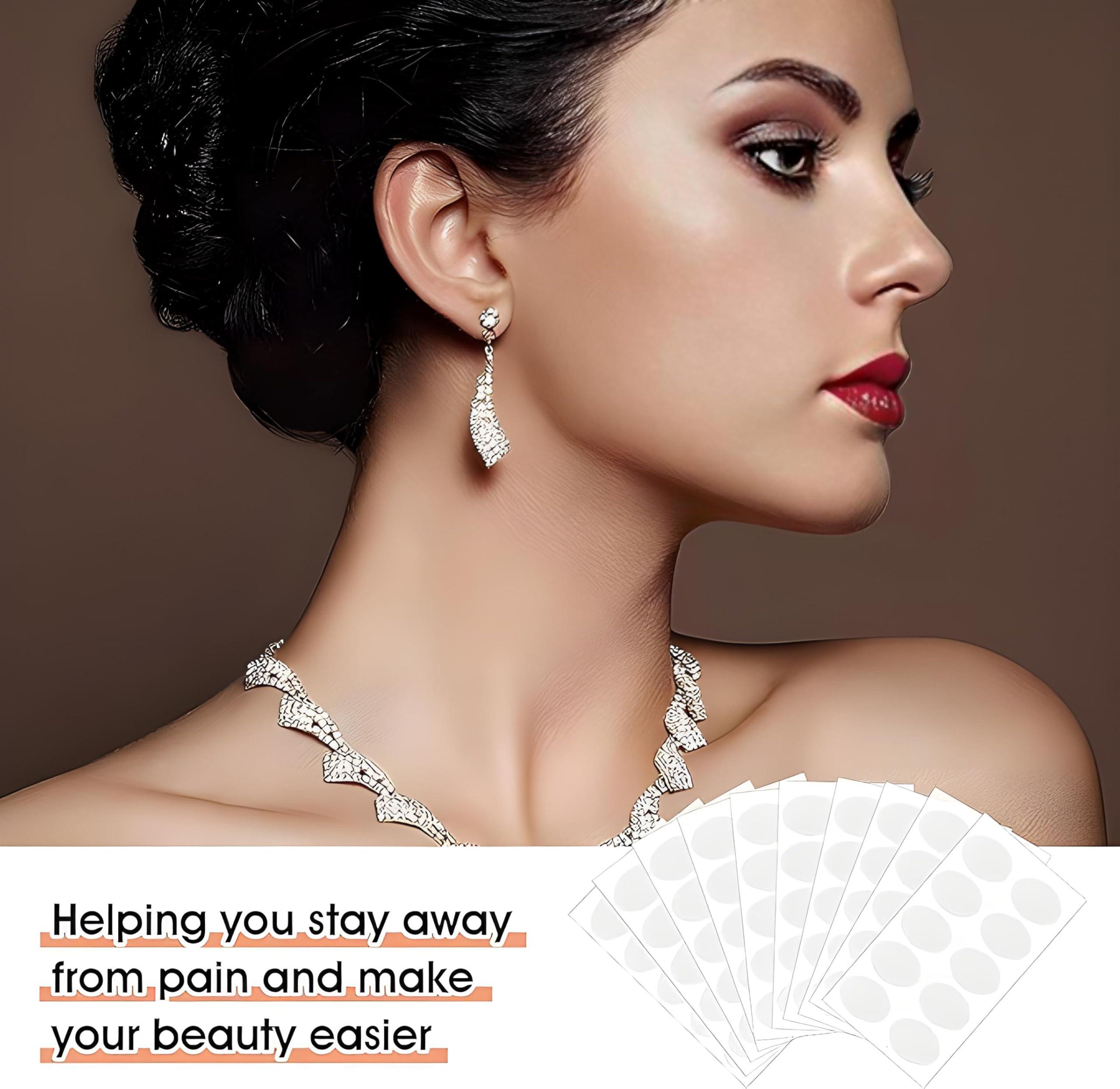 ADBEE Earlobe support patches for heavy earrings (30 Pcs) | Ear lobe support tape Ear stickers for heavy earrings & big Jhumkas | Big Ear hole closer tape & ear support for heavy earrings 60 PCS