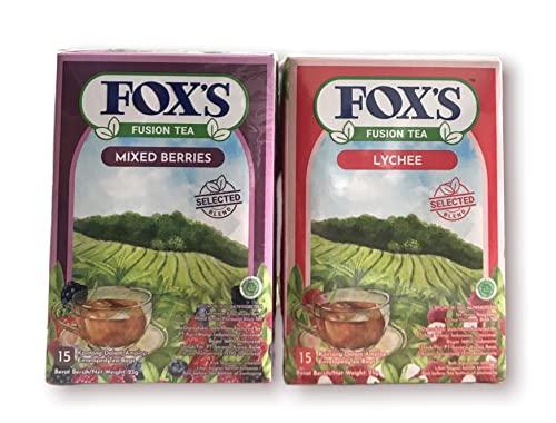 Chef's Need Fox's Fusion Mixed Berrie And Lychee Flavoured Black Tea 15 Enveloped Tea Bags In Each Box 25g Each