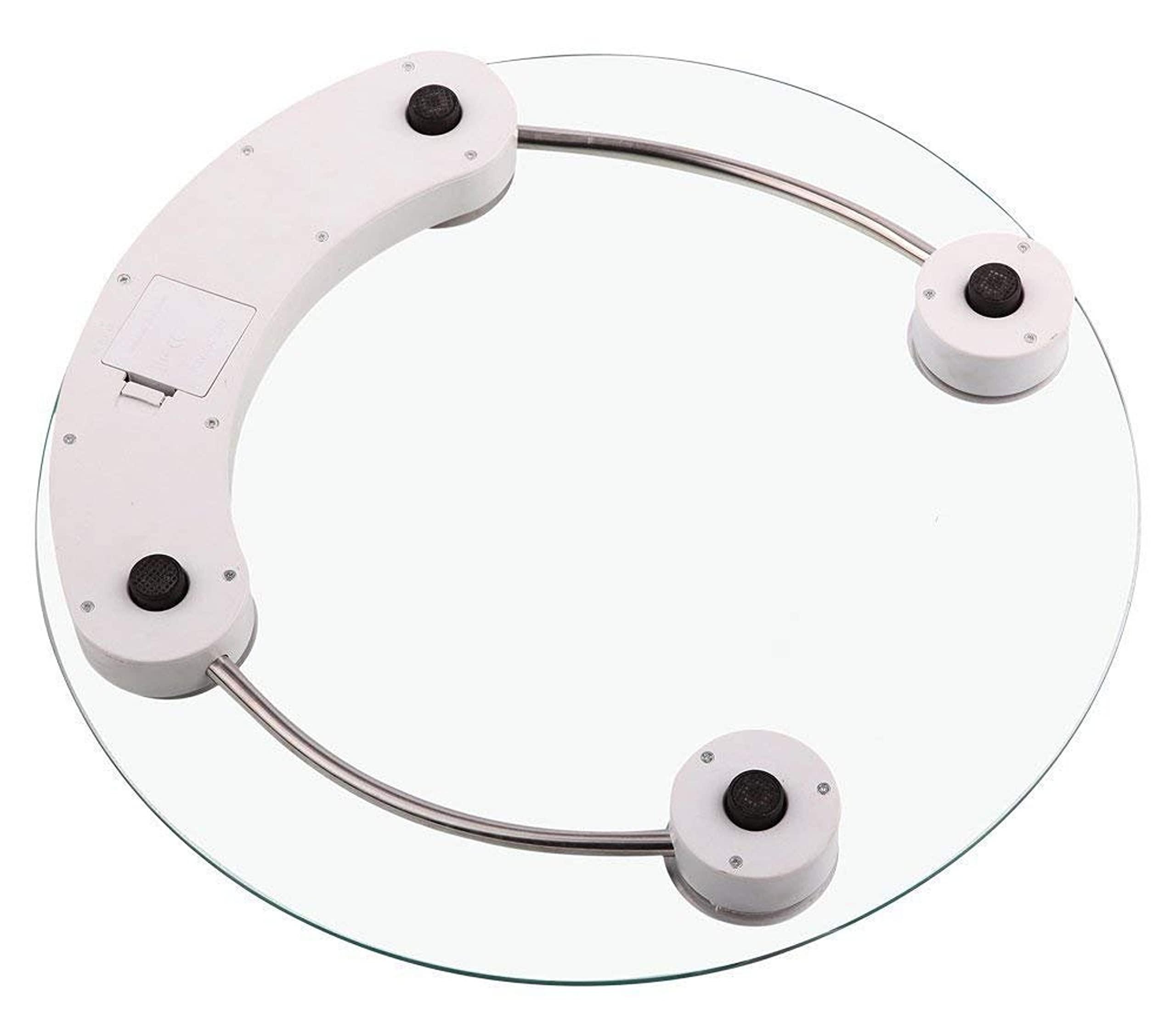 HNO-SALES HNO-SALES Digital Glass Weighing Machine Round Personal Weighing Scale for Home Use Weight Machine (Transparent)