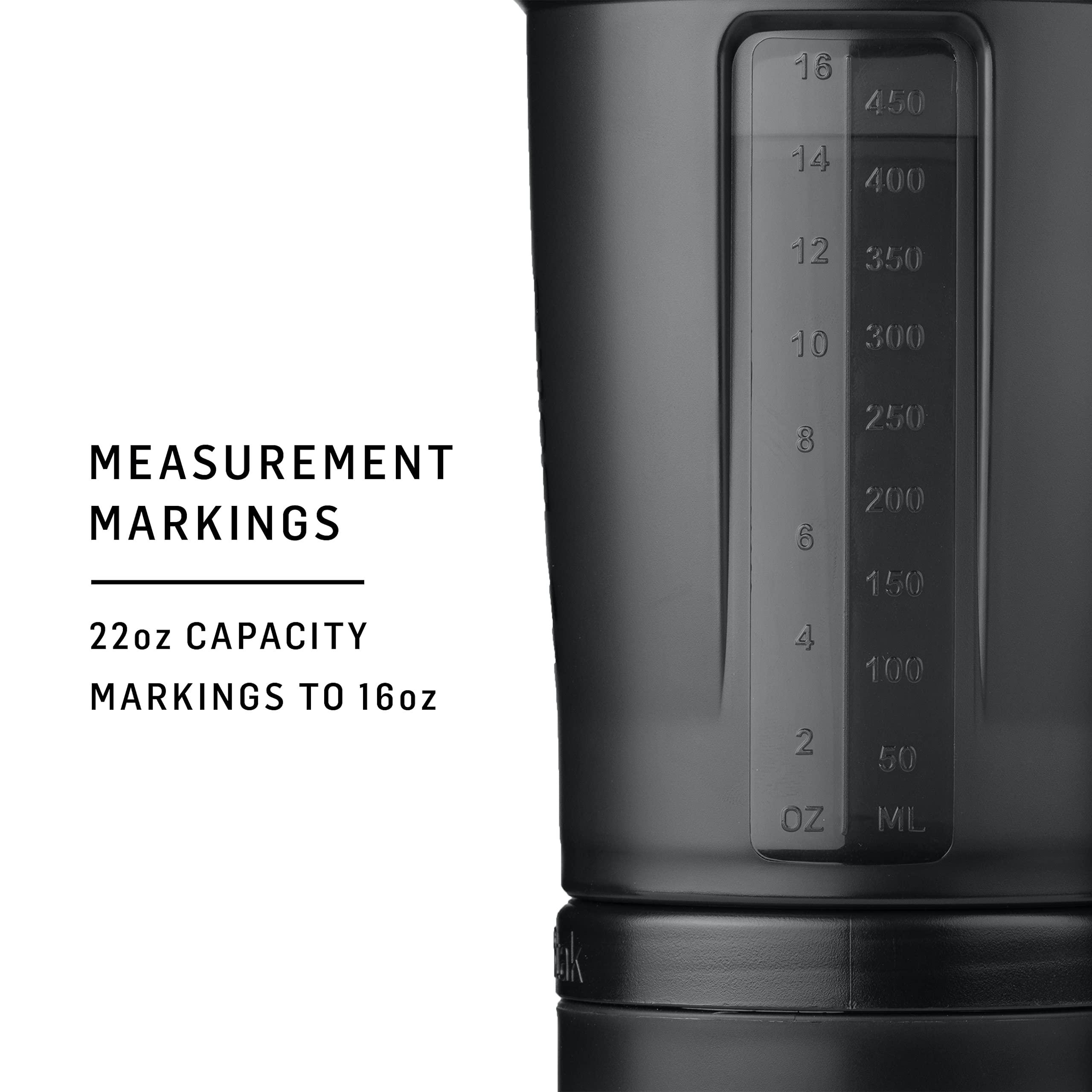 Blender Bottle BlenderBottle Shaker Bottle with Pill Organizer and Storage for Protein Powder, ProStak System, 22-Ounce, Ocean Blue