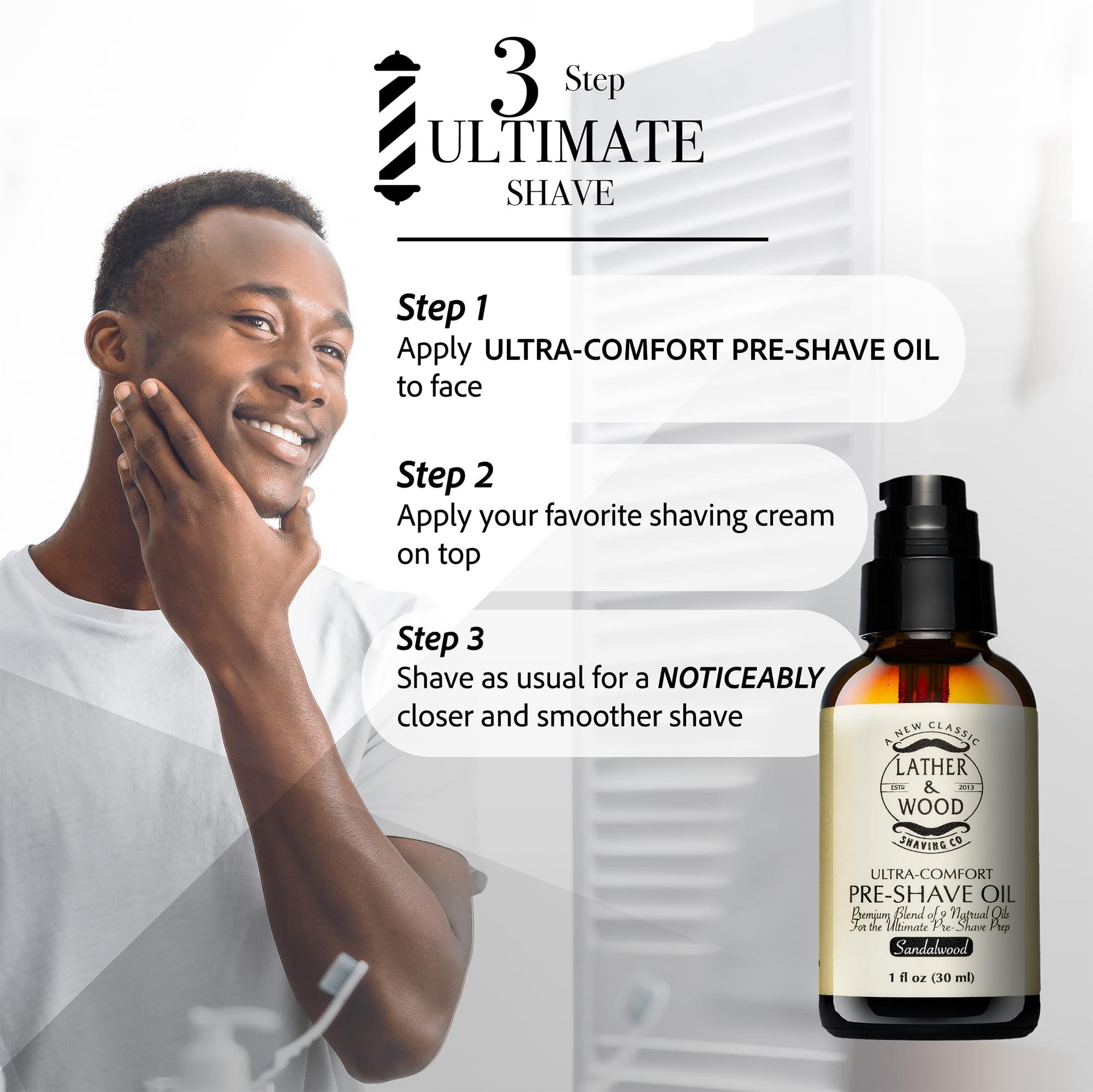 Lather & Wood Shaving Co Lather & Wood Shaving Co. Sandalwood Effortless Smooth Irritation-free Pre-Shave Oil