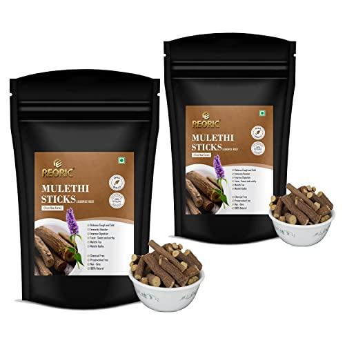 REORIC REORIC Mulethi Stick For Eating - 100g(Pack of 2) | Liquorice Roots | Yastimadhu Licorica Sticks | Licorice Roots | Jeshthamadha Use for immunity Booster