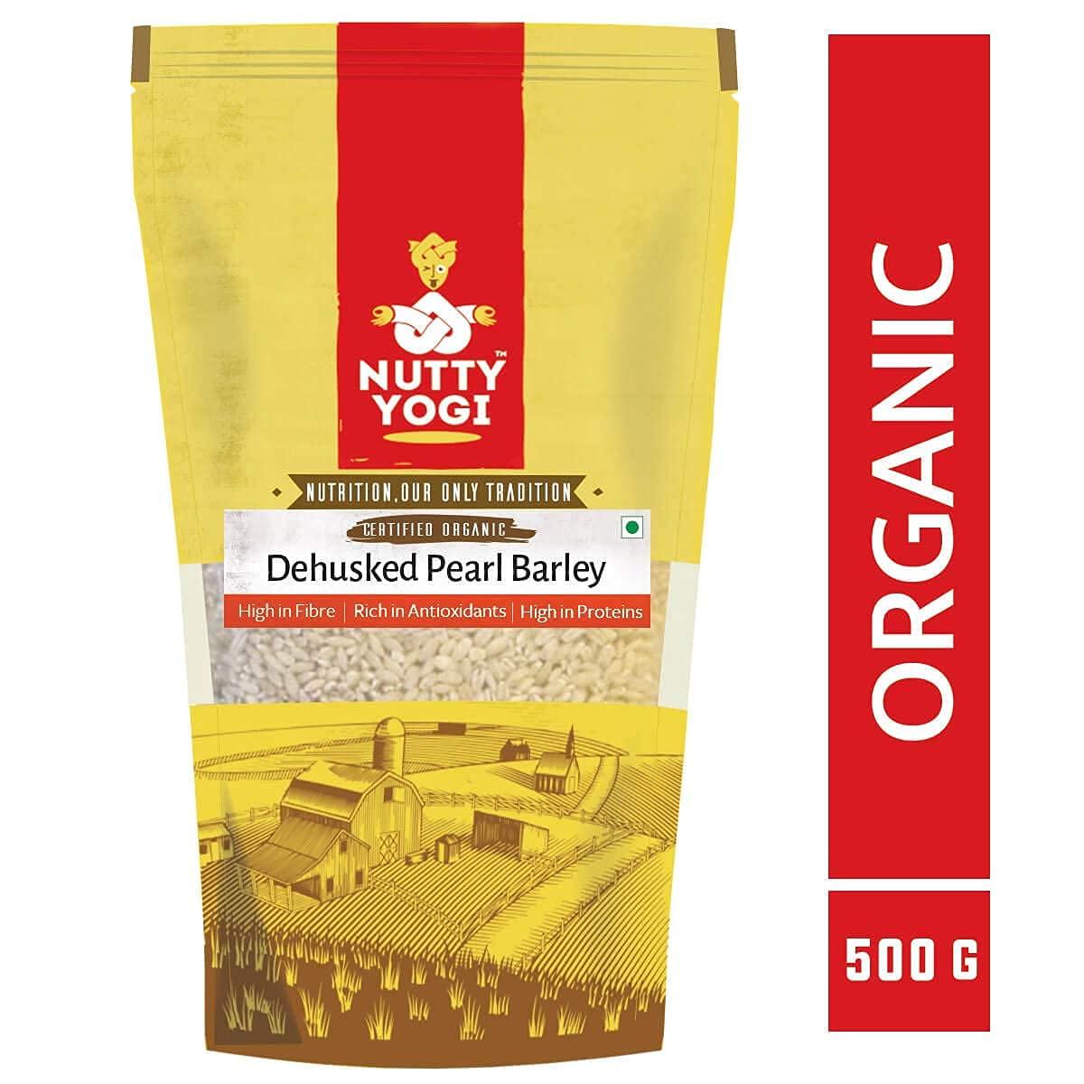 NUTTY YOGI Nutty Yogi Organic Pearl Barley | wholegrain Nutrition | - 400gm (Pack of 1)