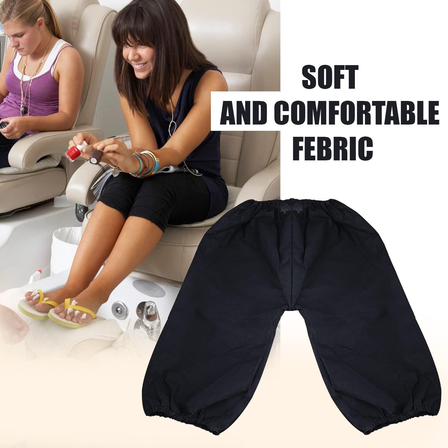 SWAGMEE SWAGMEE Ultra Soft Disposable Capri Universal Fit Opaque Fabric Ideal for Massage Spa Sauna Salon Hotel Traveling (Pack of 25, Black)