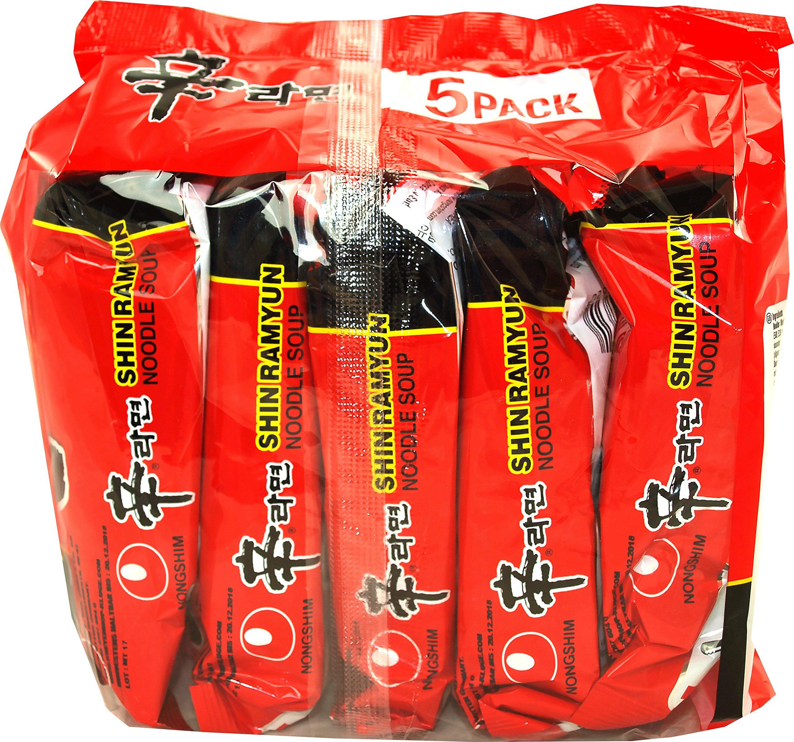 Nongshim Nongshim Shin Ramyun Korean Style Spicy Noodle Soup Instant Noodles, 21.16 oz  600 g