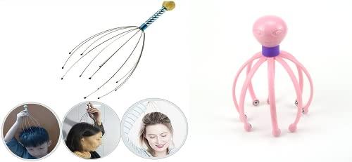 Spefez Spefez Scalp Massage Machine Head Massager Scalp Scratcher 12 Fingers/8 Fingers Rollers Ball Head Scratcher For Head Massage Body Relaxing Hair Massage Combo(MultiColor) (Combo)