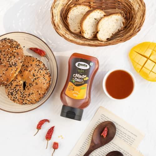 Gusto Foods Gusto Foods Mango Chili Sauce (350g) And Kasundi Saunce (300g) Combo (1 Each) | Sweet and Sour Mango Sauce with Traditional Bengali Mustard Dip Sauce
