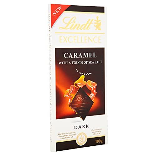 Lindt Lindt Excellence Caramel & Sea Salt Touch Chocolate Bar 100 Grams (Pack of 2)