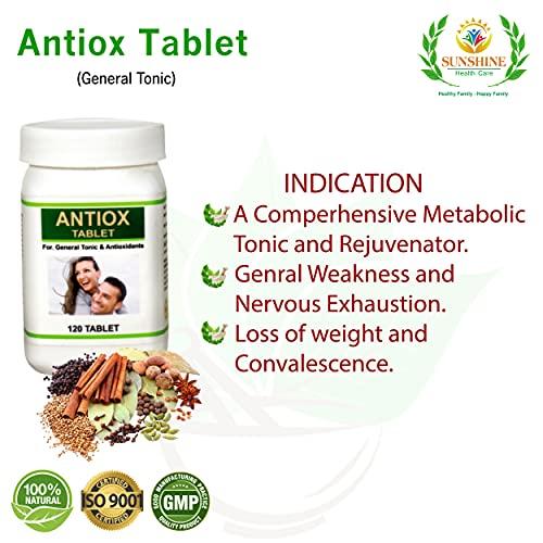 Sunshine Creation Sunshine ANTIOX TABLET (Anty-Oxidant & General Tonic - 120 Tablets (Ayurvedic Medicine For General Tonic)
