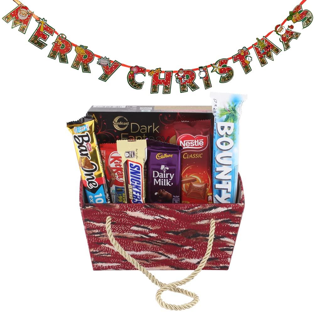 SFU E Com SFU E Com Bounty Chocolate Gift Hamper| Premium Christmas Chocolate Combo | Christmas Toran with Chocolat Gift | Christmas Chocolate Hamper | 771