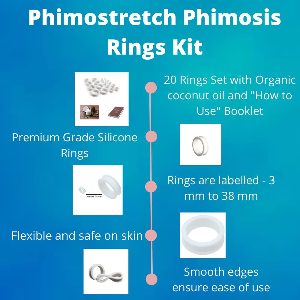 Phimostretch Phimostretch Phimosis Stretcher Rings Kit; 20 Rings (3 mm to 38 mm)