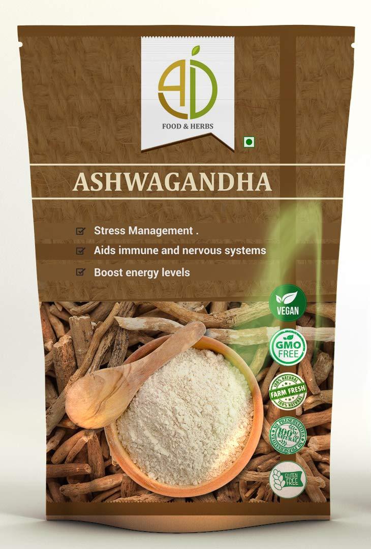 A D FOOD AND HERBS A D Food & Herbs Organic Ashwagandha/Withania Somnifera/Indian Ginseng Roots (1 Kg)
