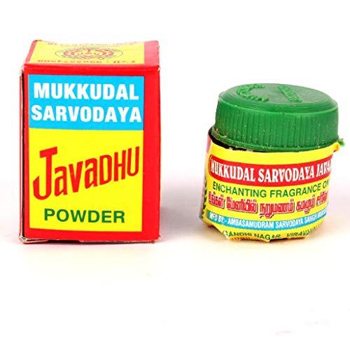SAARA SAARA Javadhu Powder 10g (Mukkudal Sarvodaya Javadhu) for Cloth,Body & Pooja (5 Nos X 2g )