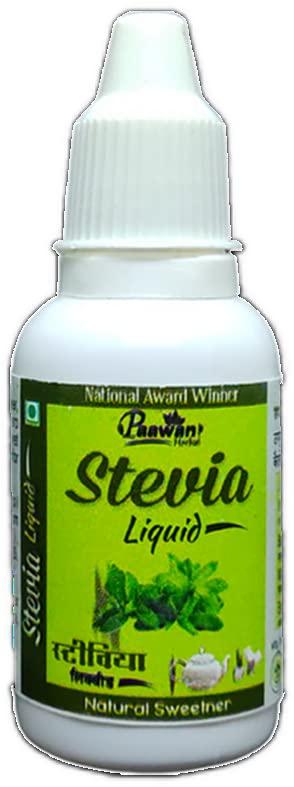 Paawan Paawan Herbal Pure Stevia Liquid Drops Zero Calorie Sweetener | Natural Sweetner | 20ml Each - Pack Of 4