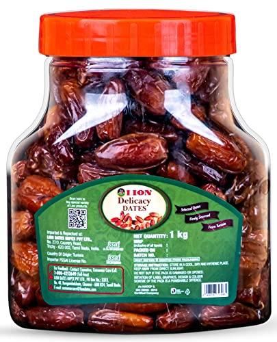 Lion Dates Lion Delicacy Dates 2kg | Deglet Noor dates | Saudi Arabia Dates | khajoor or khajur dry fruits | Healthy & Nutritious Snack