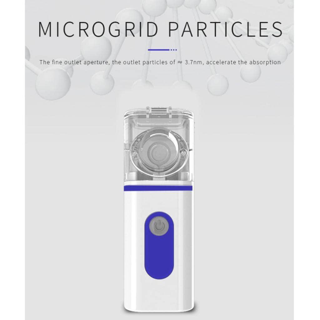 LICHTS LICHTS Handheld Portable Nebulizer Inhaler Ultrasonic Nebuliser Strong Mist Blue